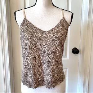 BISOU BISOU Leopard Print Sweater Tank Top—SZ. Lg